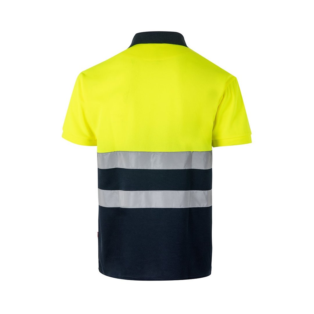 Zweifarbiges Poloshirt im Bird-Eye-Design (160g/m²) mit kurzen Ärmeln, aus Polyester (100%) Mudyli