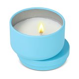 Asana unparfümierte Kerze auf Pflanzenbasis in recycelter Dose Menjast