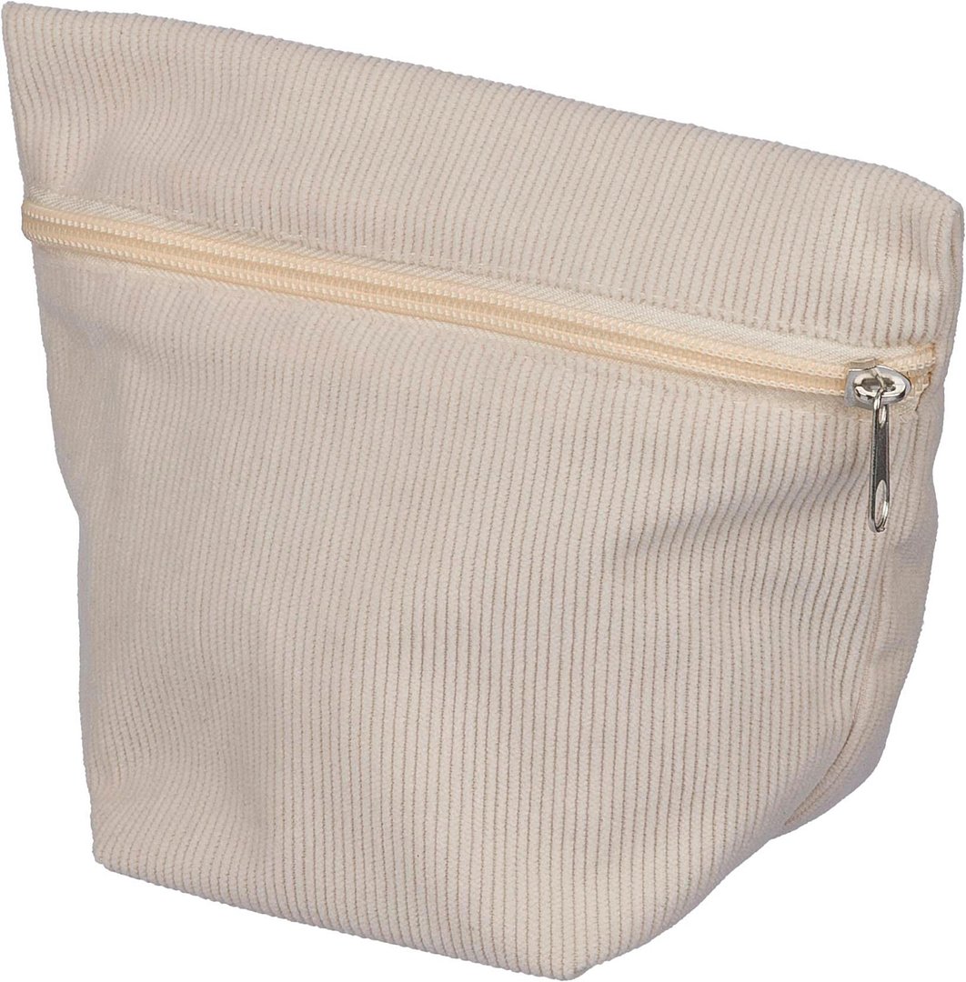 Kosmetiktasche aus Cord mit Reissverschluss Mareie