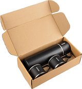 Thermosflaschen-Set Badrs | Edelstahl | 420 ml + 2 Becher