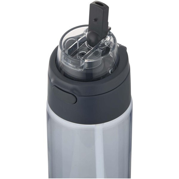 700 ml RCS Trinkflasche aus recyceltem Kunststoff mit Multifunktionsdeckel und Klappstrohhalm - Vreilga