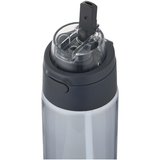700 ml RCS Trinkflasche aus recyceltem Kunststoff mit Multifunktionsdeckel und Klappstrohhalm - Vreilga