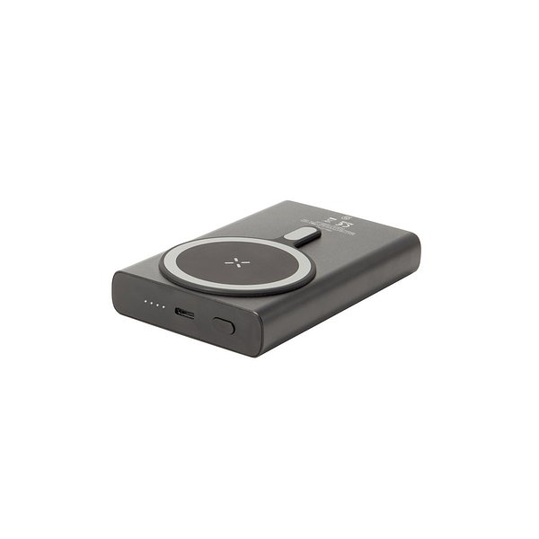 Magnetische Powerbank mit Schnellladefunktion aus recyceltem Aluminium und recyceltem PET, 10'000 mAh Aningin