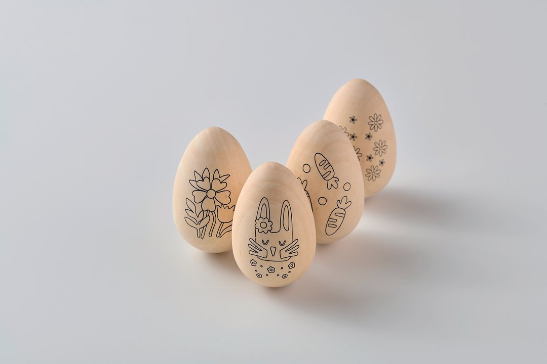 Malset Holz-Ostereier Jöring