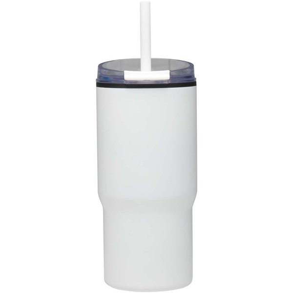 540 ml RCS Becher aus recyceltem Material, doppelwandig isoliert, mit Trinkhalm - Marlixhla
