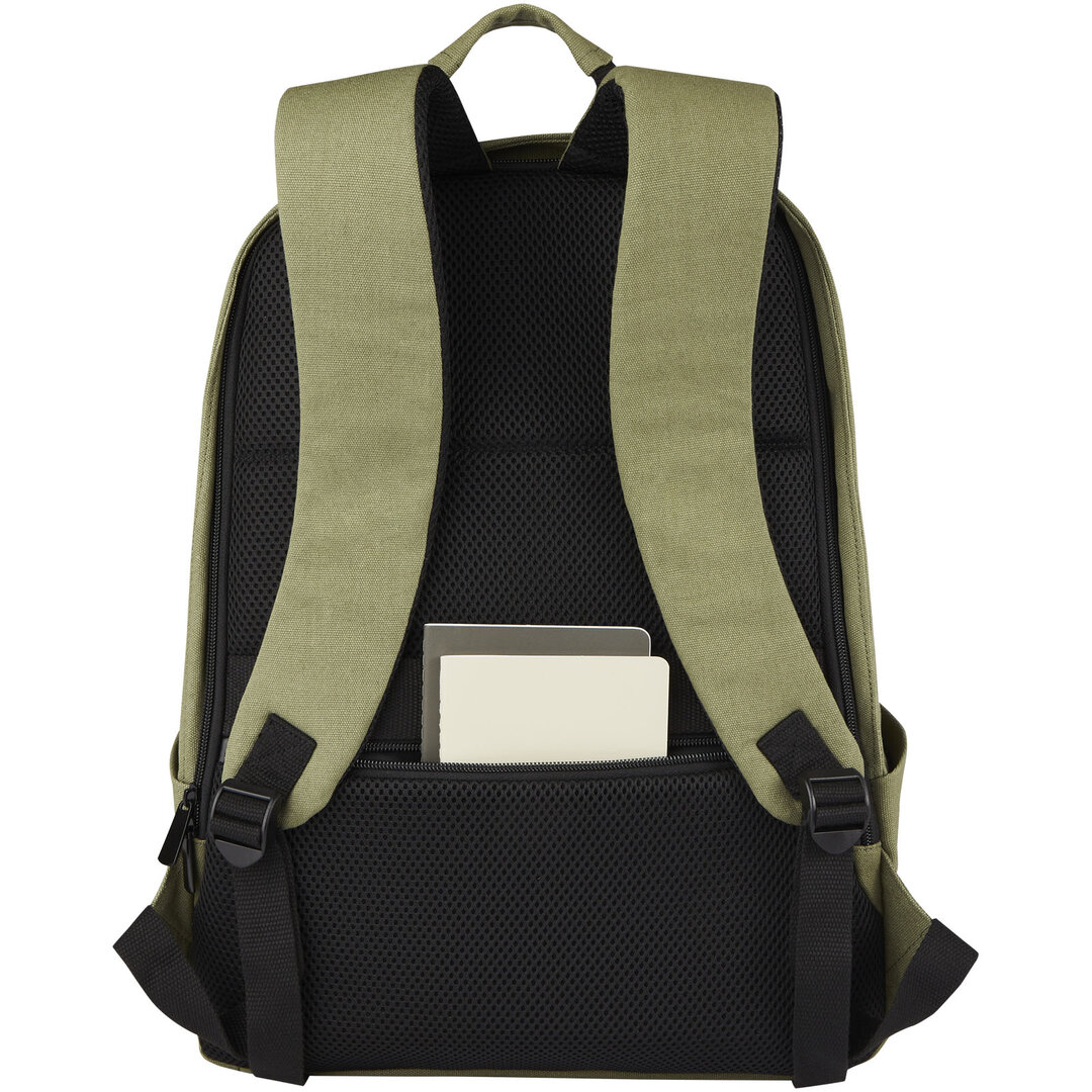 15,6 Zoll Anti-Diebstahl Laptop-Rucksack 18 L aus GRS-recyceltem Canvas - Lüzzi