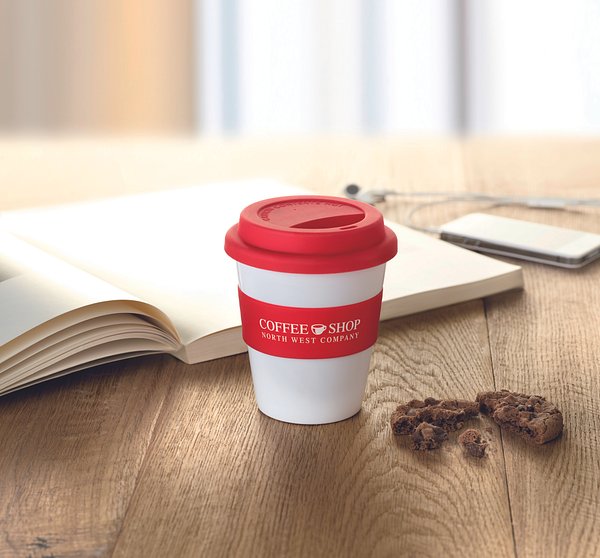 PP Becher mit Silikon-Deckel Cianiga