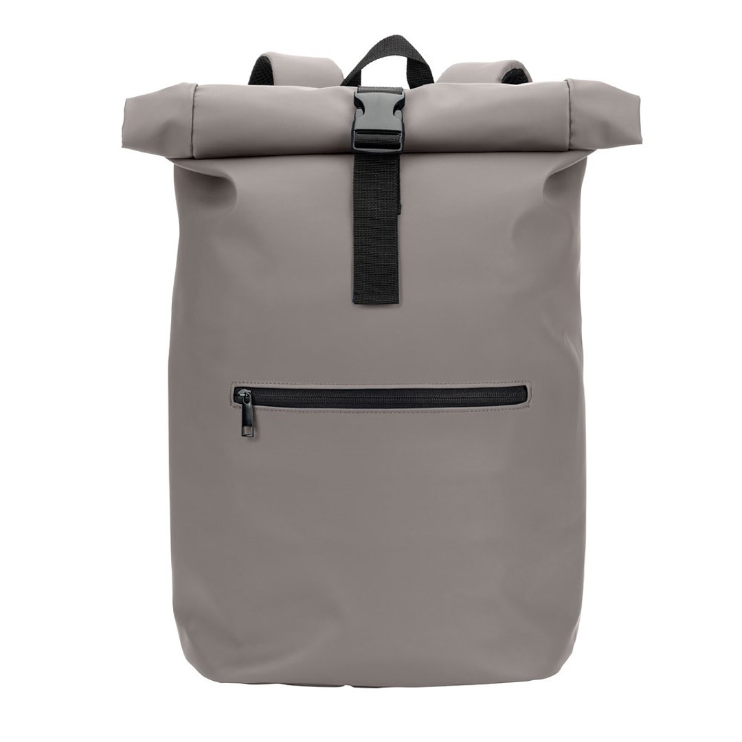 Roll-Top-Rucksack aus PU mit Laptopfach, 16“ Giamiriona
