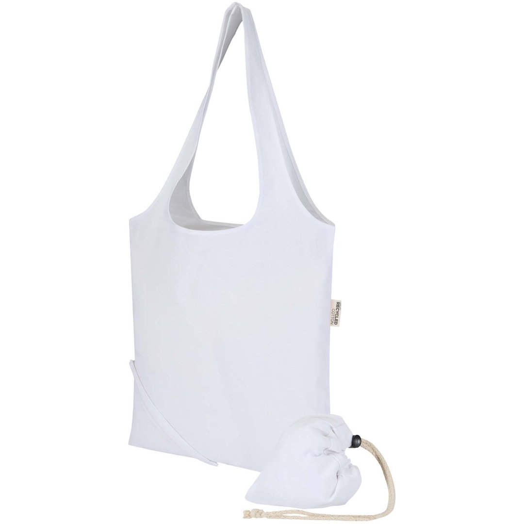 Blend 140 g/m², GRS-zertifizierte, faltbare Baumwoll Tragetasche, 7 l - Grin