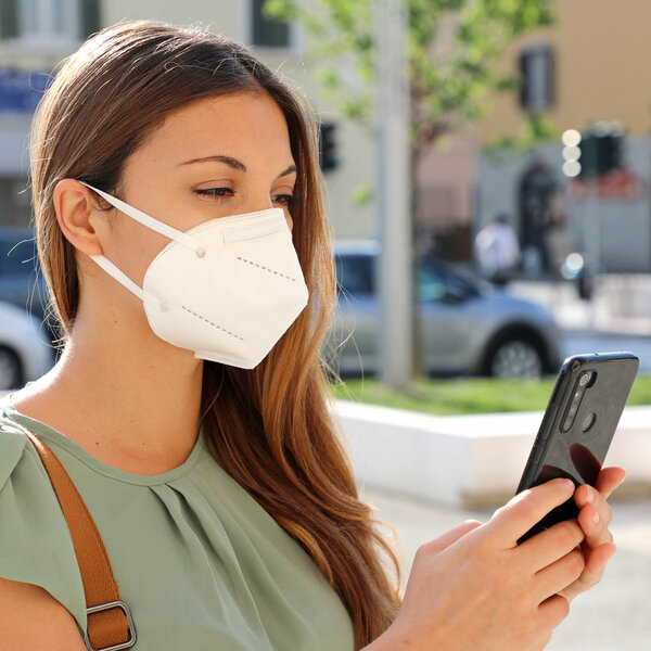 Selbstfilternde Maske FFP2 Weiß Idsil