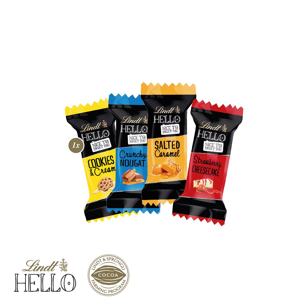 Werbe-Klappkarte mit süsser Füllung