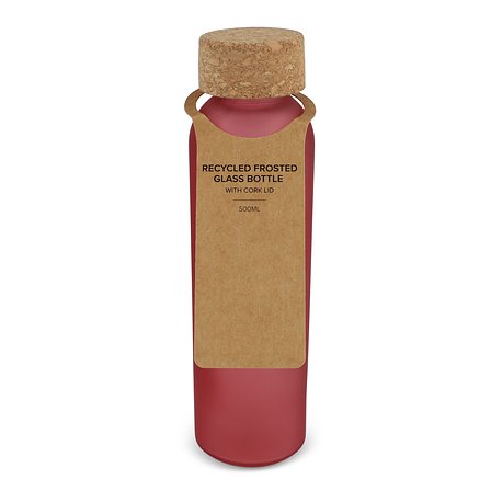 Gefrostete flasche aus recyceltem Glas mit Korkdeckel 500ml Utzarjat