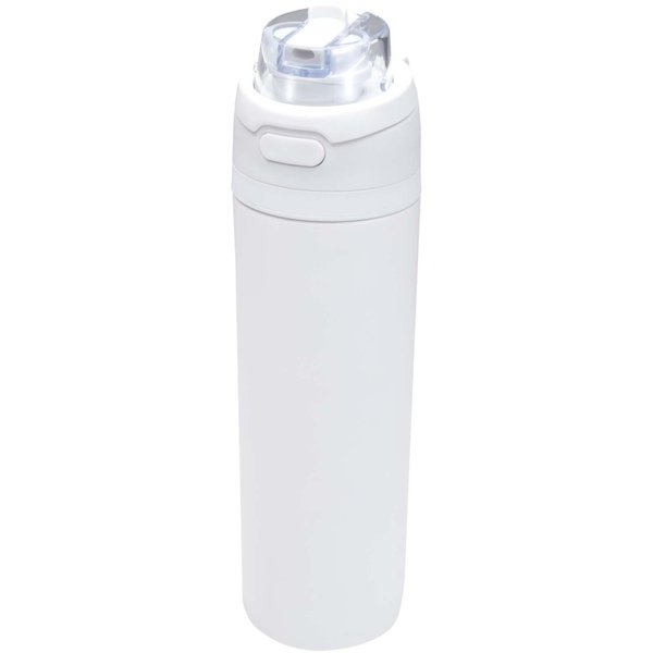 800 ml RCS Trinkflasche aus recyceltem, einwandigem Edelstahl mit Multifunktionsdeckel und Klappstrohhalm - Gillingin