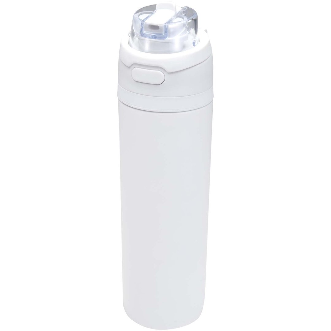 800 ml RCS Trinkflasche aus recyceltem, einwandigem Edelstahl mit Multifunktionsdeckel und Klappstrohhalm - Gillingin