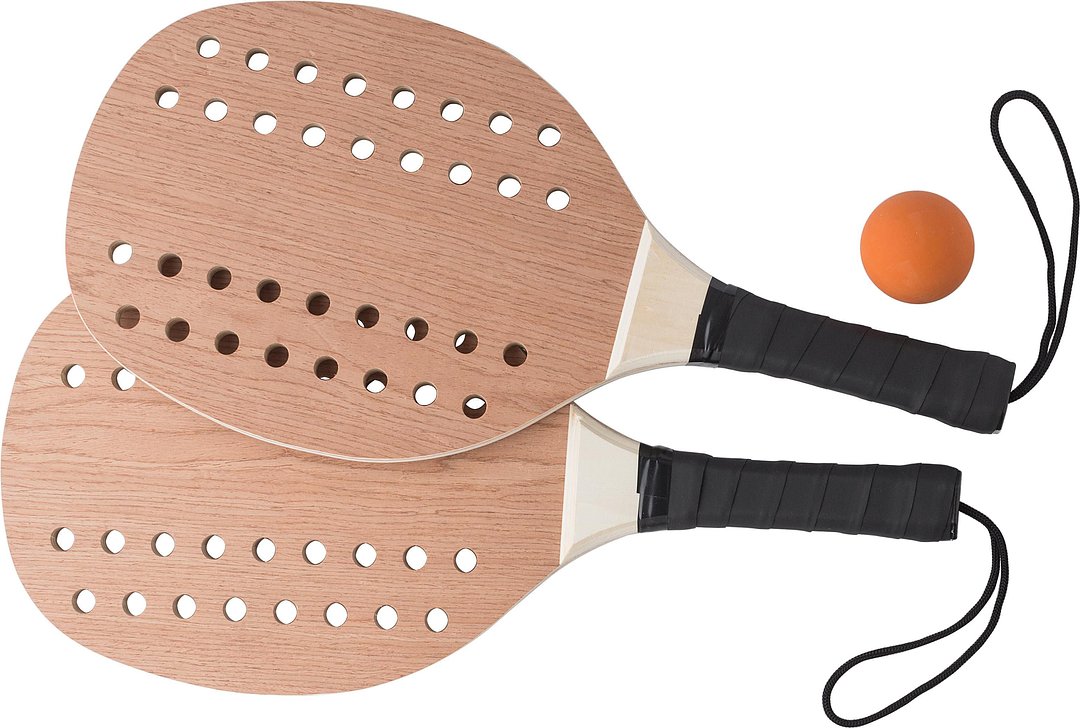 Tennisset aus Rosenholz Luri