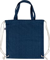 Recycelte Denim-Kordeltasche Leycile