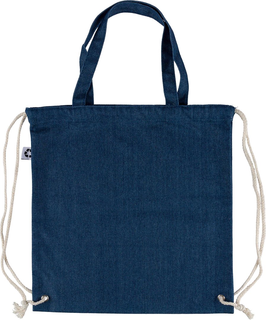 Recycelte Denim-Kordeltasche Leycile