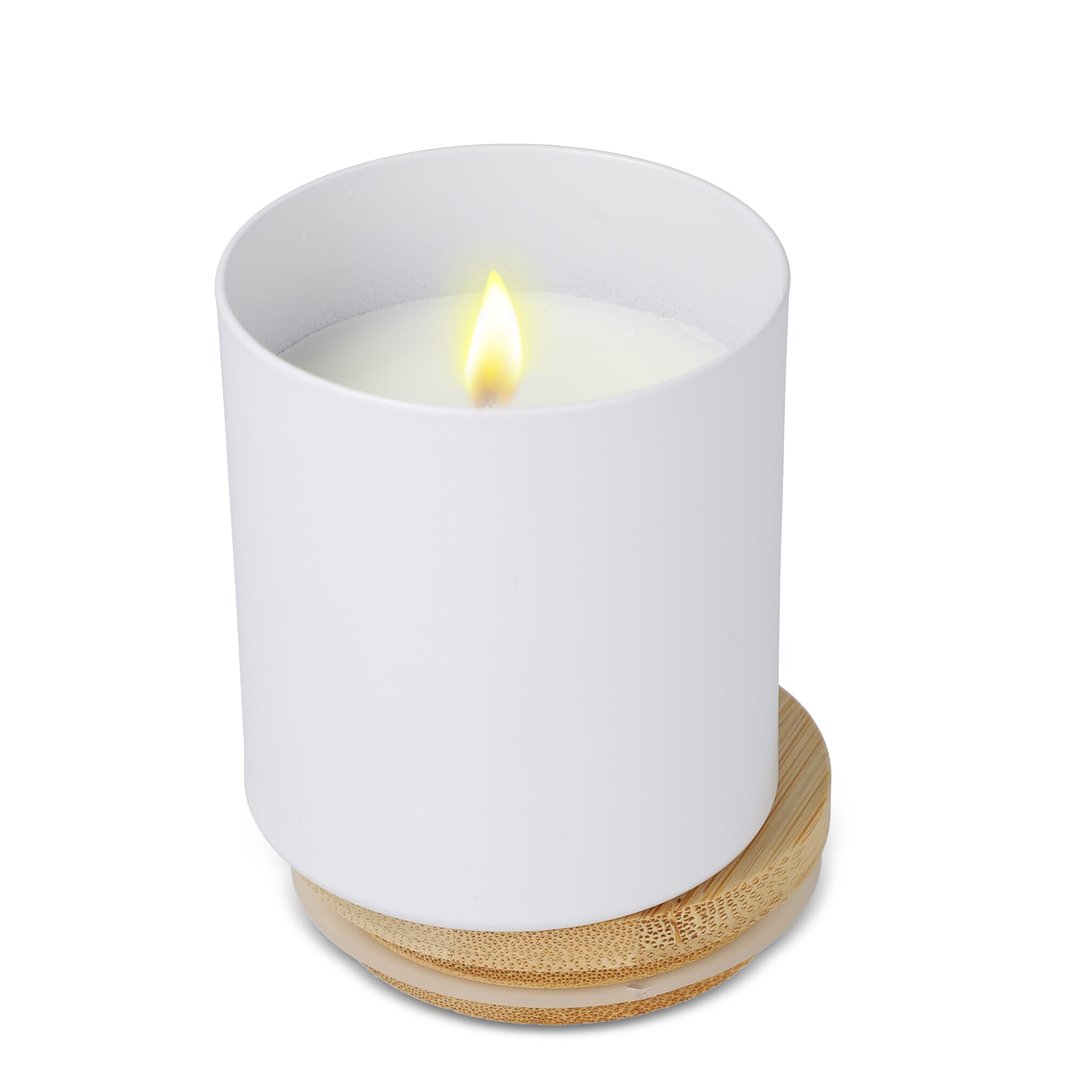 Bhakti-Duftkerze auf pflanzlicher Basis in recyceltem Aluminiumgefäß Elinele