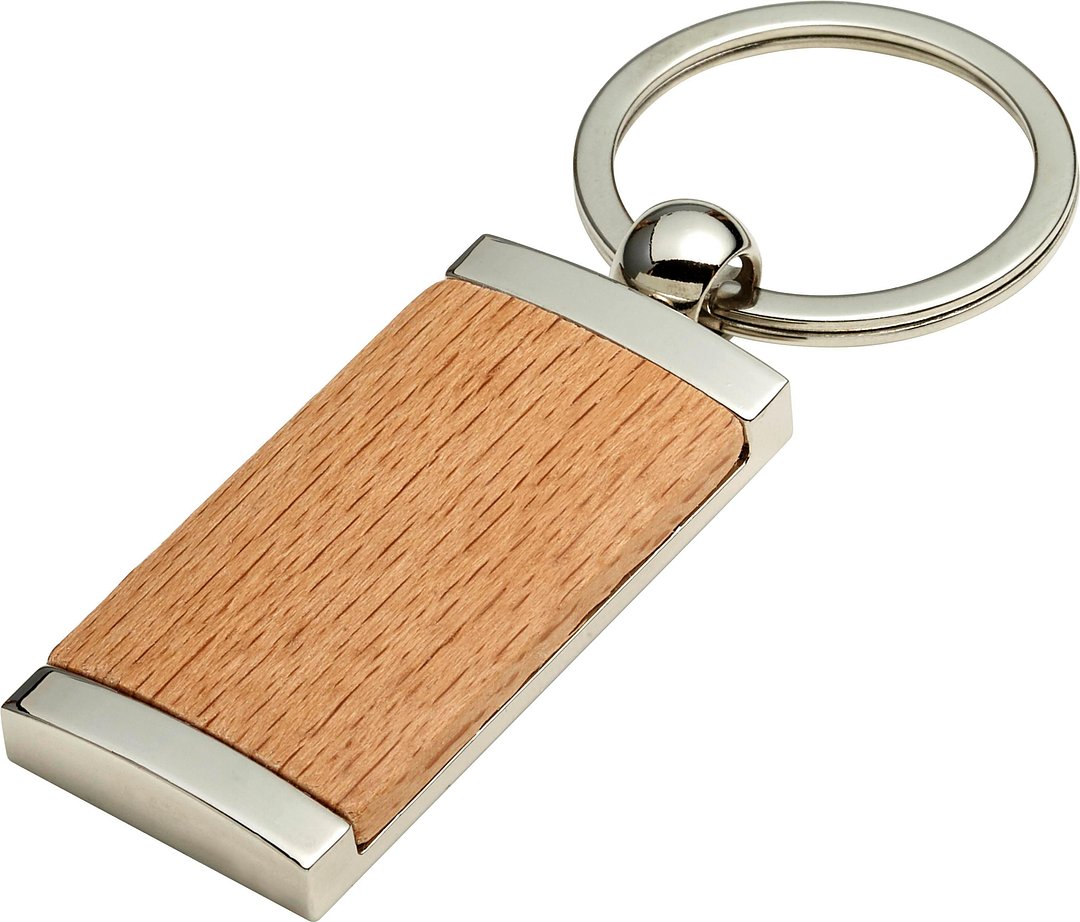 Schlüsselanhänger aus Metall & Holz Lurell