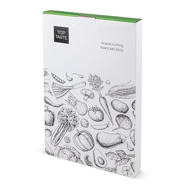 Akazienschneidebrett, 2er Set Menjascha