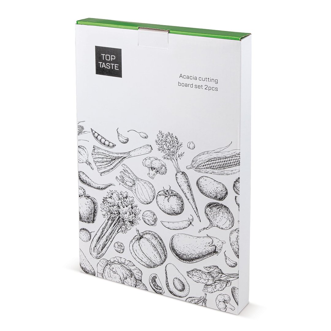 Akazienschneidebrett, 2er Set Menjascha