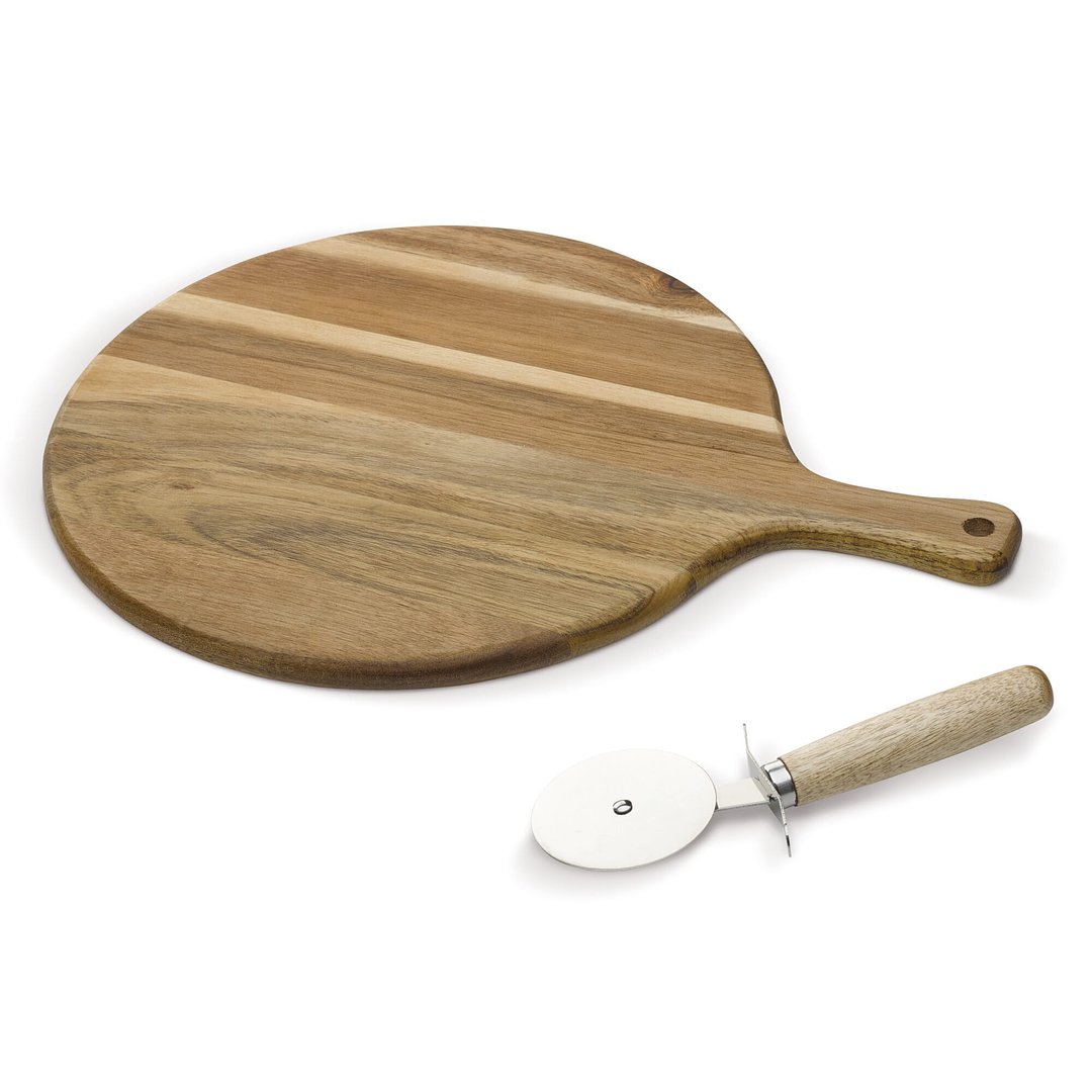 Pizza Schneidebrett mit Rollmesser Annettain