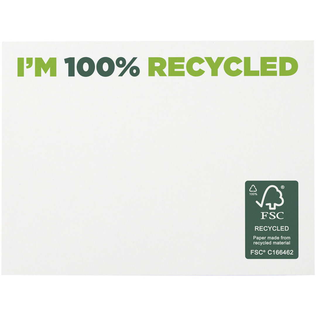 Recycelte Haftnotizen 100 x 75 mm - Rudesco