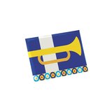 Rechteckiger horizontaler Pin mit Broschennadel Uoleena