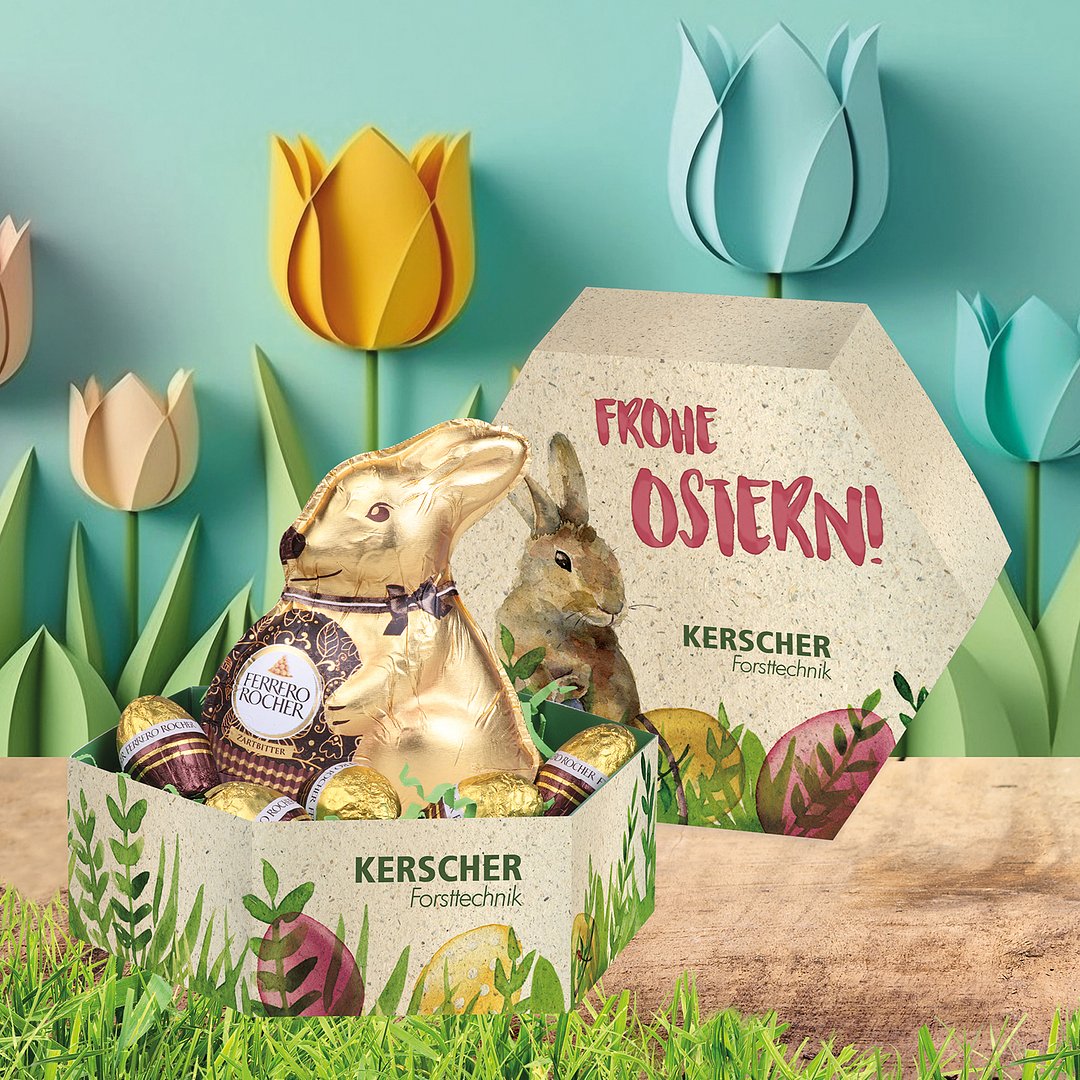 Grosses Osternest mit Schokolade von Ferrero Rocher