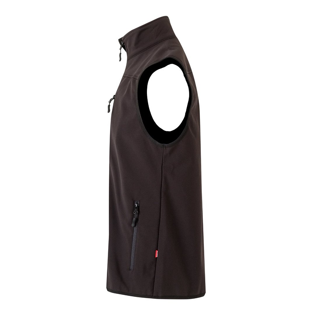 Softshell-Weste (280 g/m²), mit Polarfutter, aus Polyester (94 %) und Elastan (6 %) Doretona