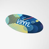 Vinyl Sticker Oval 20x10mm Buolfrs