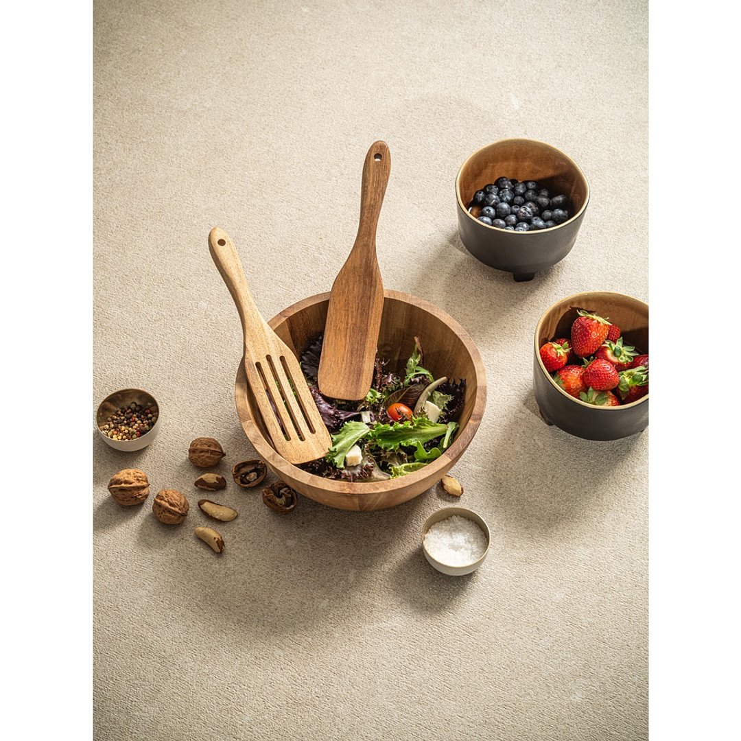 Set aus zwei Besteckteilen aus Akazienholz Ylaninana