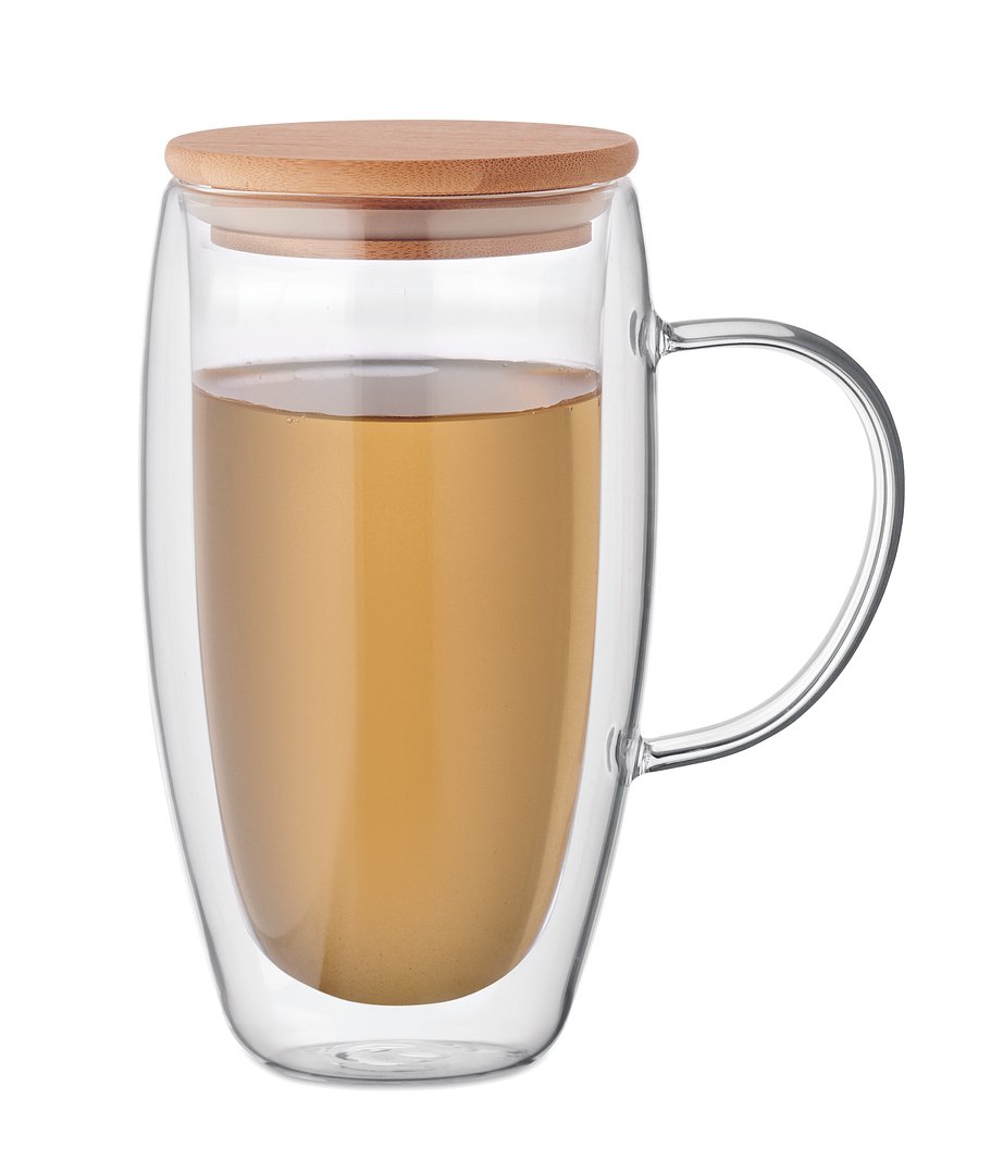 Doppelwandiger Glasbecher 450ml Sarena