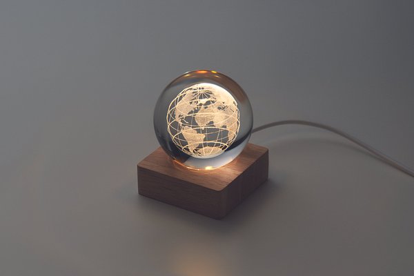 LED-Glaskugel Globus Marler