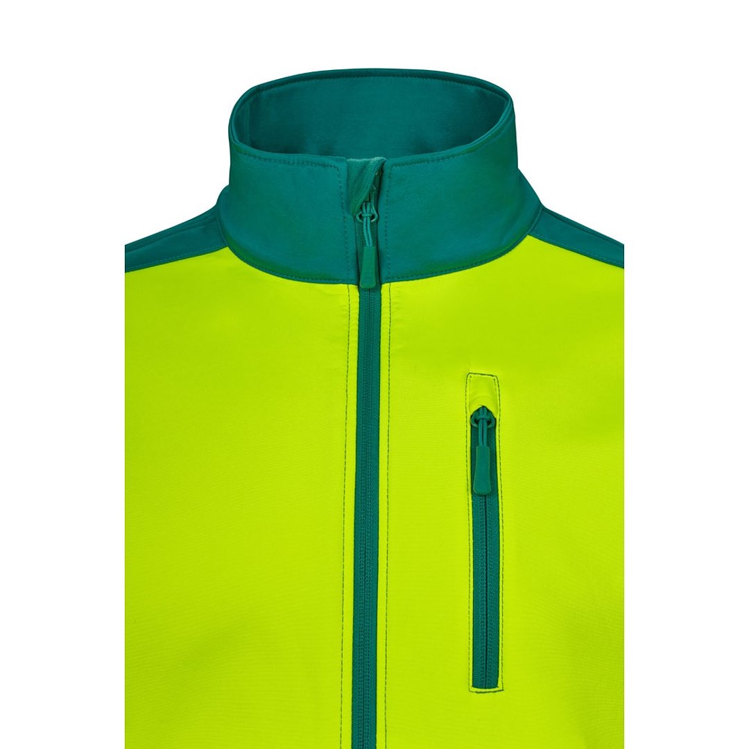 Zweifarbige Softshell-Jacke (280 g/m²) aus Polyester (96 %) und Elastan (4 %) Bistga