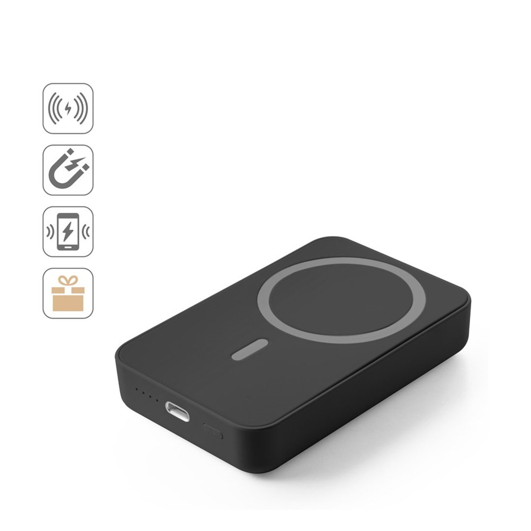 Magnetische Powerbank mit 10'000 mAh und superschnellem kabellosem Ladegerät (15 W) aus 100% rABS Paunsen