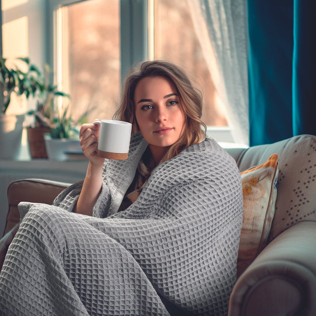 Baumwoll-Decke 350 g/m² Paulina