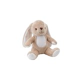 Plüschtier aus Polyester in Form eines Hasen, mit Stoff, der sich zur Personalisierung eignet Duregi