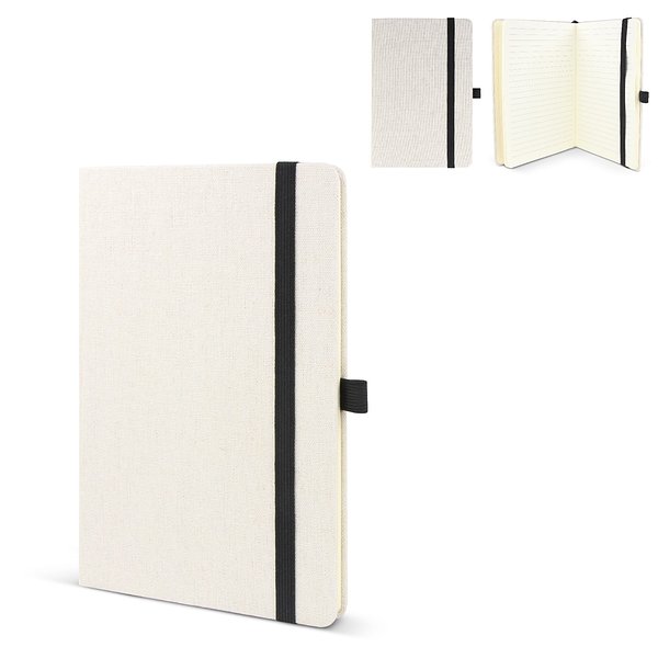 Notizbuch aus recycelter Baumwolle & R-PET A5 Warlina