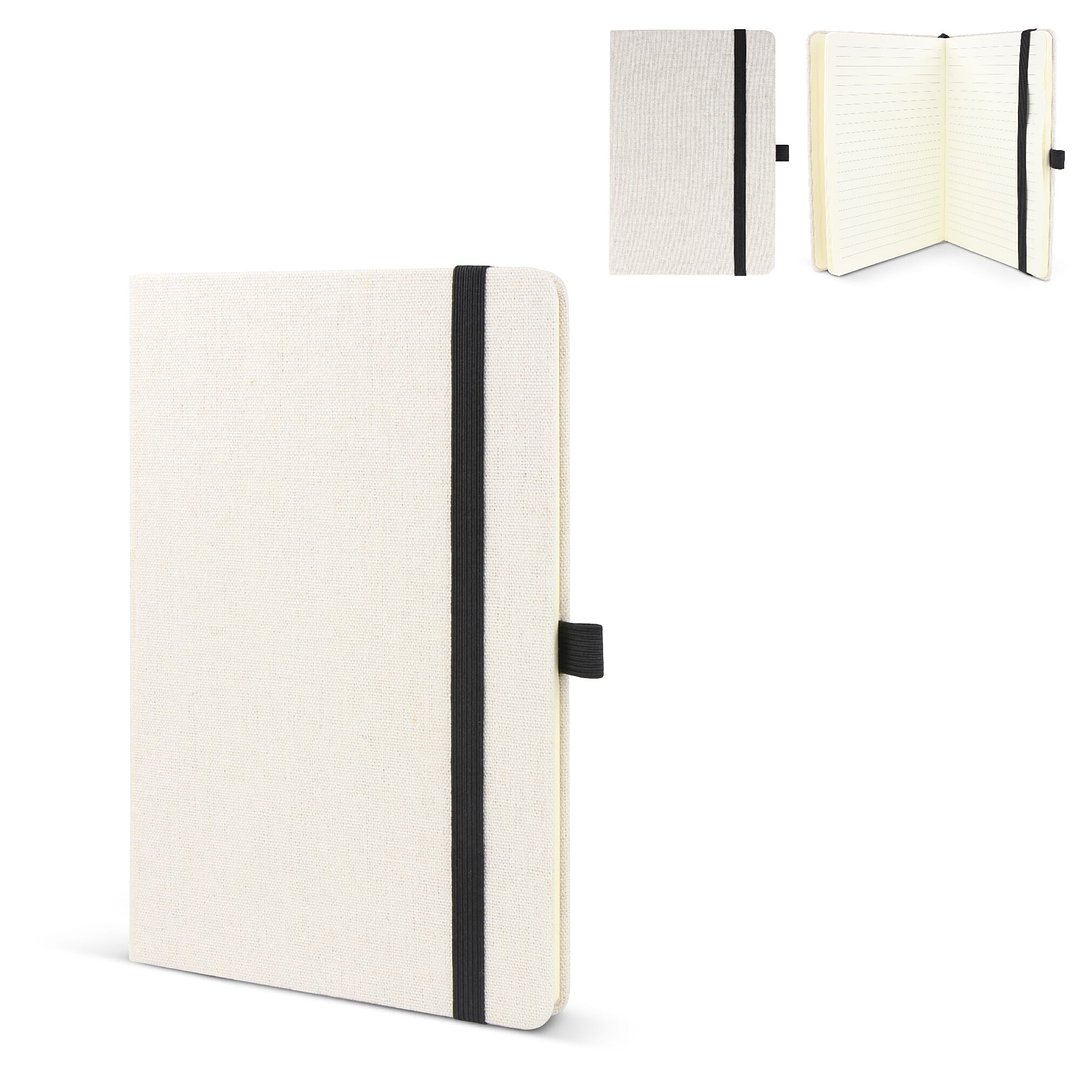 Notizbuch aus recycelter Baumwolle & R-PET A5 Warlina