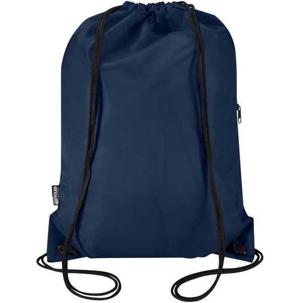 RPET Turnbeutel mit Reissverschlusstasche vorne, 5 l - Lüthli
