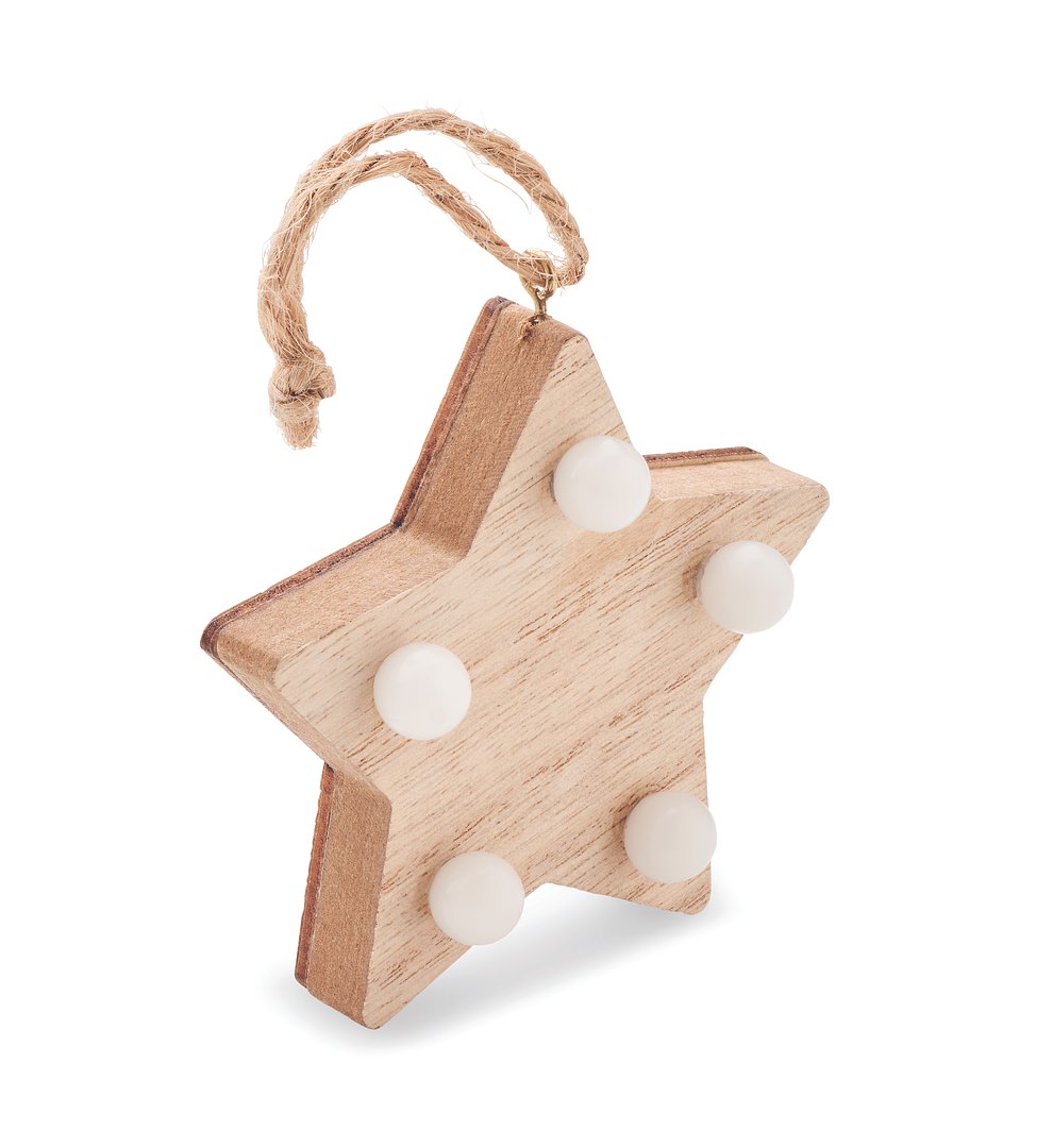 Anhänger aus Holz mit LED Giulin