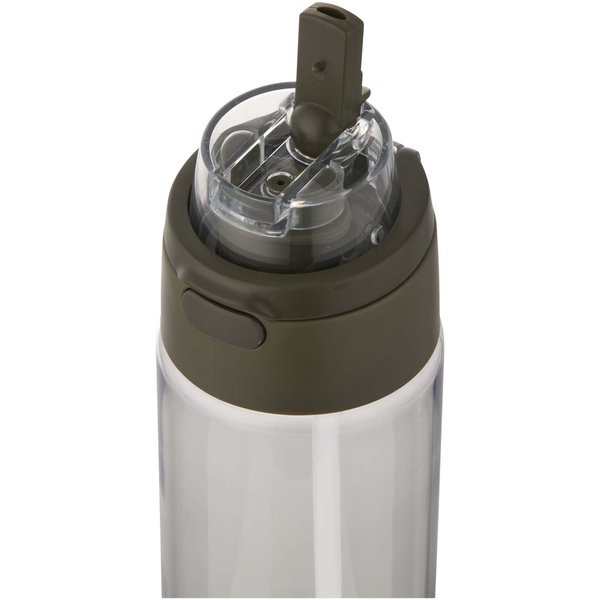 700 ml RCS Trinkflasche aus recyceltem Kunststoff mit Multifunktionsdeckel und Klappstrohhalm - Vreilga