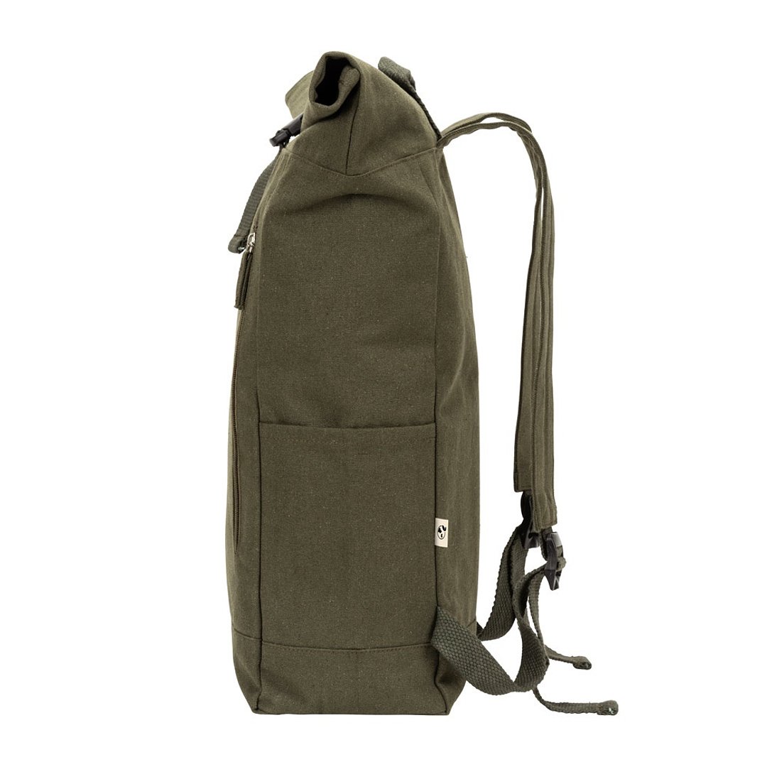 Roll-Top-Rucksack aus recyceltem Baumwolle und recyceltem Polyester (380 g/m²) Lüzzasch