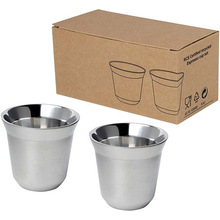 80 ml RCS-zertifiziertes Espressotassen Set aus Edelstahl - Walina
