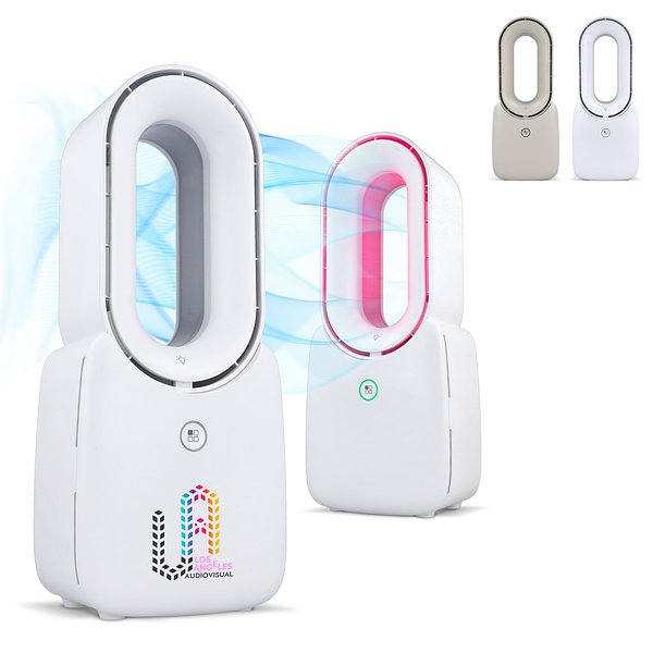 inSideOut Brislux – Rotorloser Softwind-Ventilator mit LED-Licht Lurettama