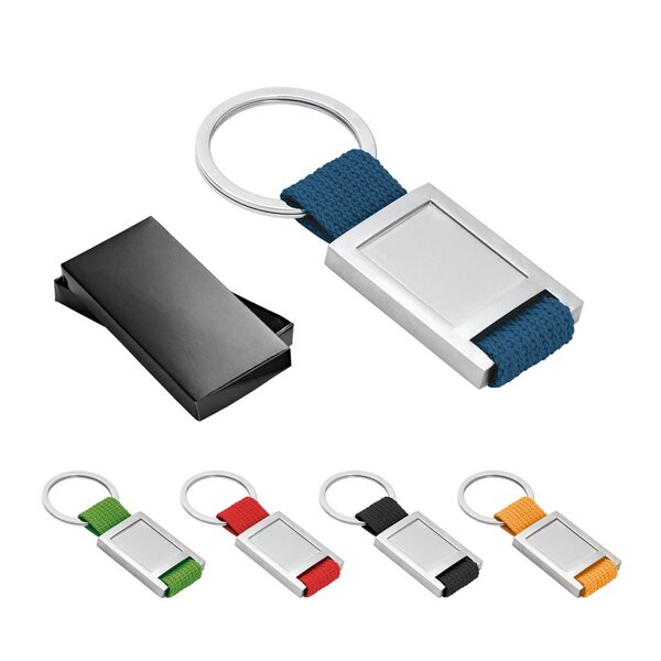 Schlüsselanhänger aus Metall und Gurtband Betovia