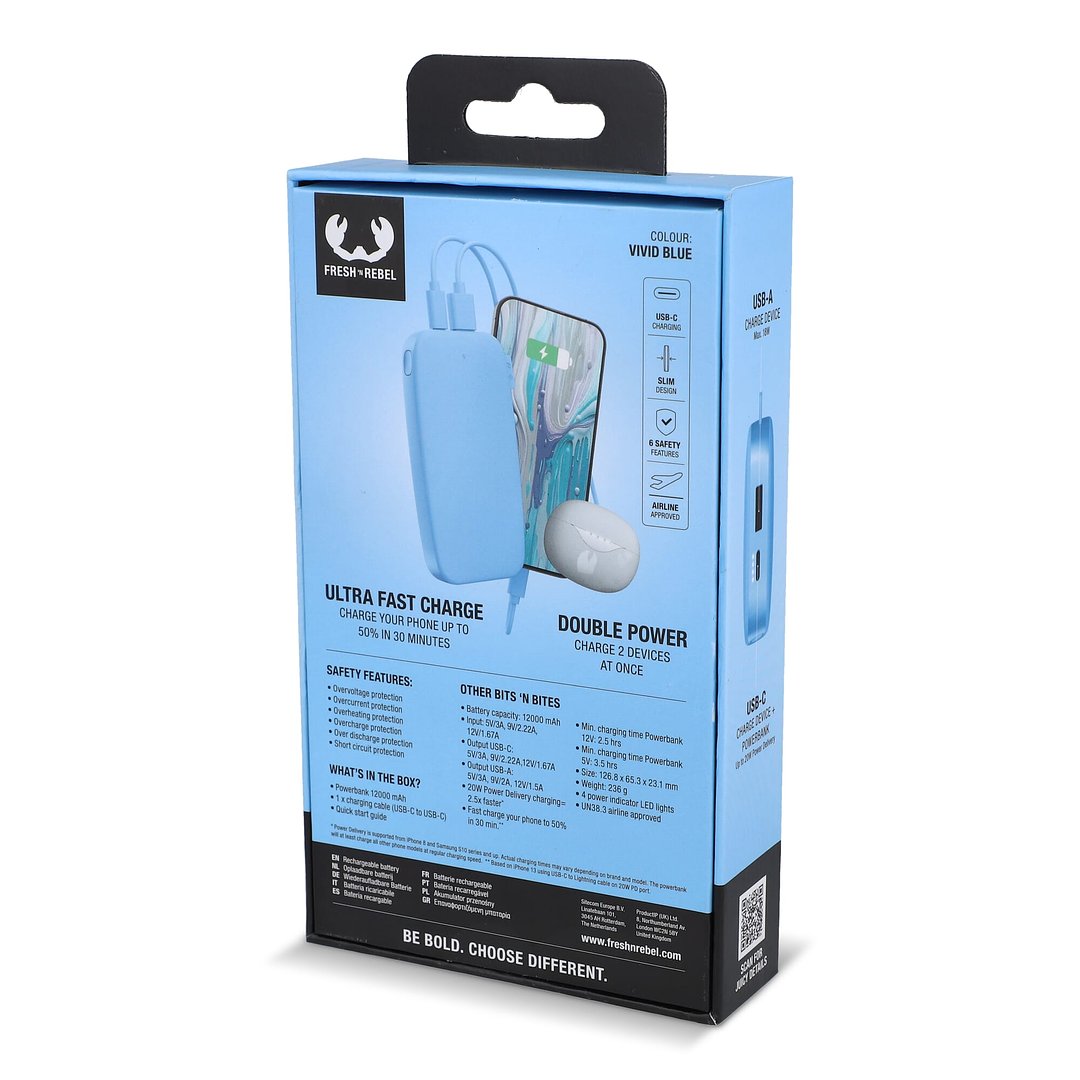 Powerbank 12.000mAh USB-C Ultra Fast Charging 20W Steivat