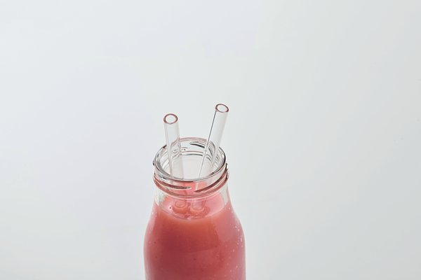 Glas Trinkhalme-Set Steilgin