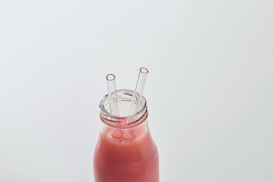 Glas Trinkhalme-Set Steilgin